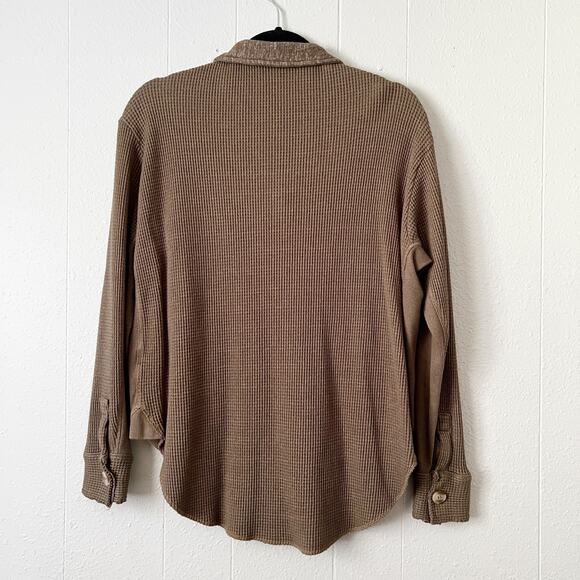 Dylan Shacket Womens Small Waffle Knit Button Front Boho Minimalist Streetwear - Picture 6 of 13